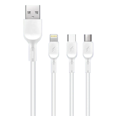 Зарядний кабель 3в1 WUW X179 USB - Lightning Type-C micro USB 1м 2А