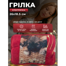 Електрична грілка міні подушка Borsa Acqua Calda Elettrica універсальна безпечна електрогрілка муфта для рук ніг спини з автовідключенням (Рожевий Собака)