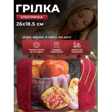 Електрична грілка міні подушка Borsa Acqua Calda Elettrica універсальна безпечна електрогрілка муфта для рук ніг спини з автовідключенням (Червона, Гранат)