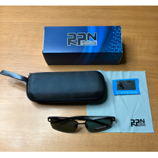 Модні чоловічі сонцезахисні окуляри 2025 polarized black сонячні захисні UV400 поляризаційні антиблікові для риболовлі відпочинку авто polaroid від сонця стильні квадратні полароід матово-чорна оправа сіро-зелені лінзи у комплекті твердий футляр
