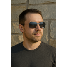 Модні чоловічі сонцезахисні окуляри 2025 polarized SMB сонячні захисні UV400 поляризаційні антиблікові для риболовлі відпочинку авто polaroid від сонця стильні квадратні полароід чорна оправа димчаті лінзи у комплекті твердий футляр