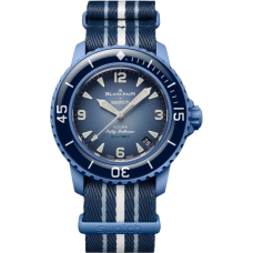 Наручний годинник Blancpain × Swatch Bioceramic Scuba Fifty Fathoms Collection ''Atlantic Ocean