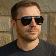 Модні чоловічі сонцезахисні окуляри 2025 aviator polarized gun сонячні захисні UV400 поляризаційні антиблікові авіатори для риболовлі відпочинку авто стильні polaroid від сонця у формі краплі полароід smoke лінзи у комплекті твердий футляр